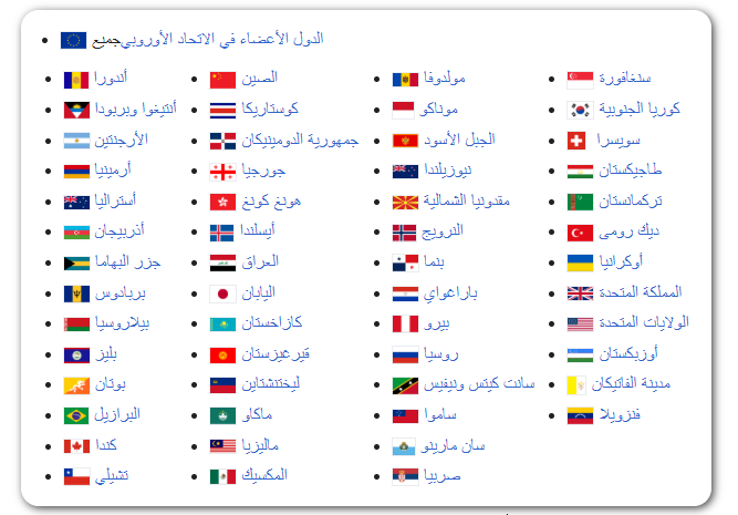 الدول التي يمكن لمواطنيها الحصول على فيزا لبنان عند الوصول