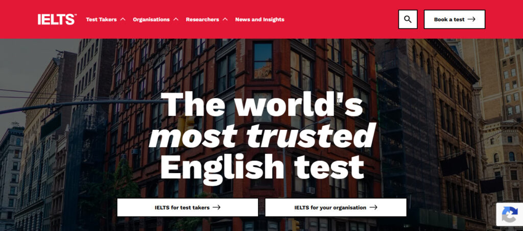 موقع اختبار الآيلتس IELTS الإلكتروني